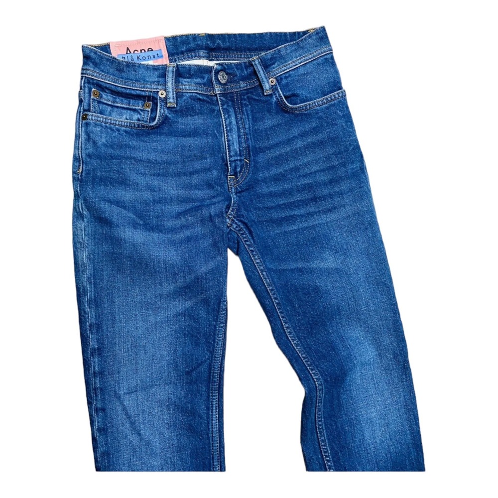 ACNE STUDIO Bla Konst‎ North Dark Blue Mens 5 Pocket Cotton Elastane Jeans 27X27 - Picture 2 of 5